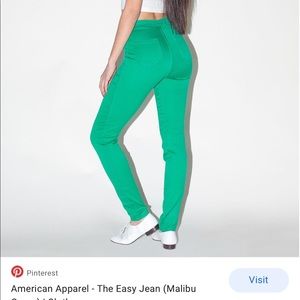 American apparel - Malibu green easy jean